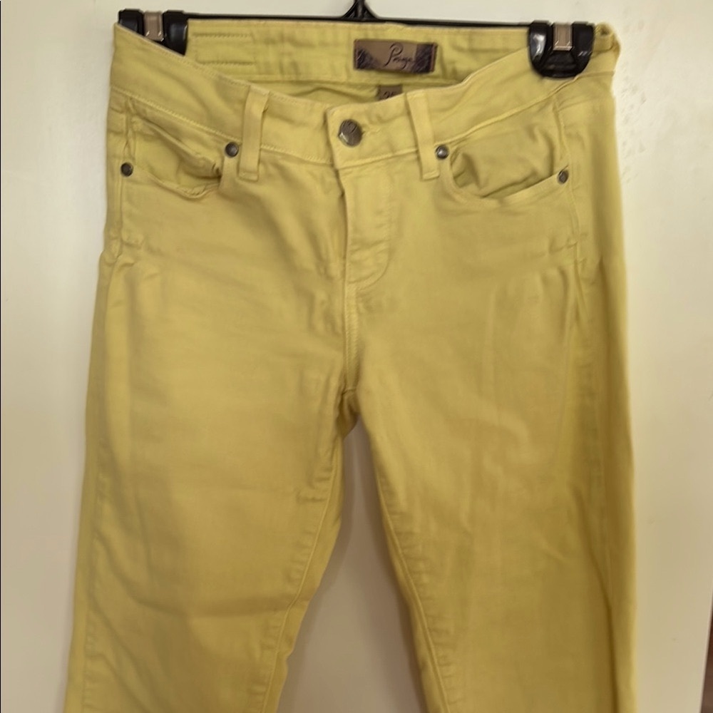 PAIGE Light Yellow Denim Jeans